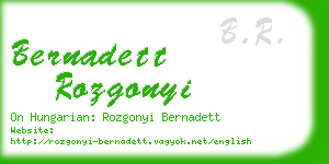 bernadett rozgonyi business card